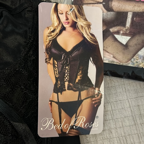 NWT Bed of Roses Black Lingerie, Size Small - Picture 4 of 8